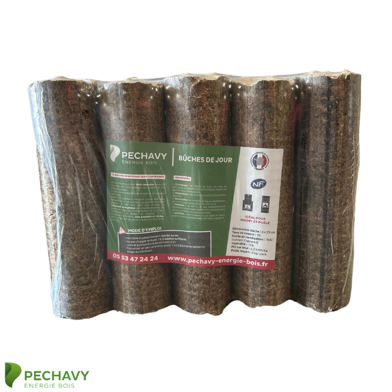 Pressscheitholz (pack de 5 Scheitholz)
