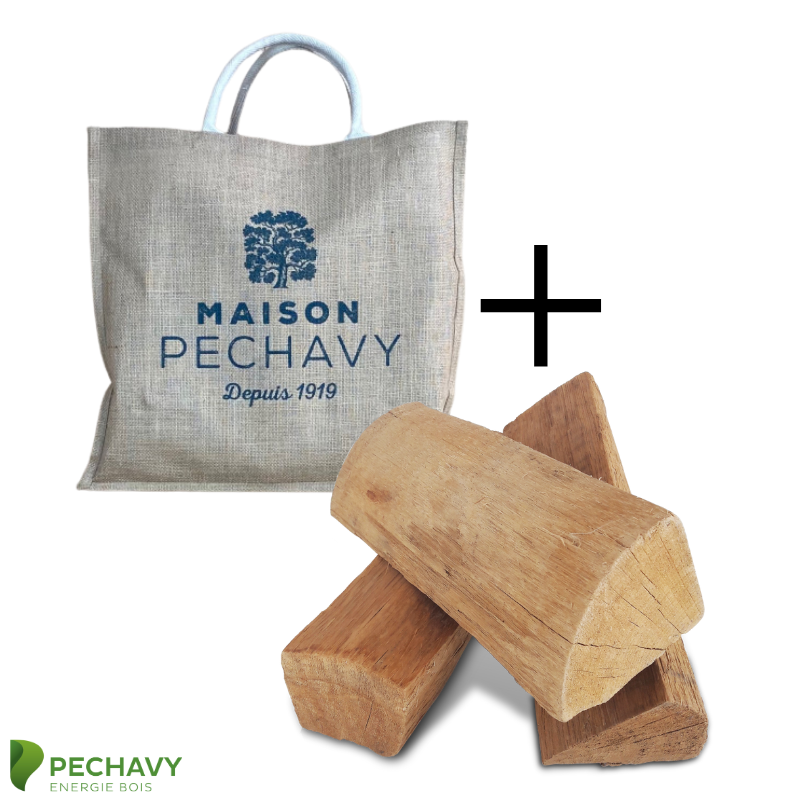 Lot : bois Scheitholz en 30 cm und son sac