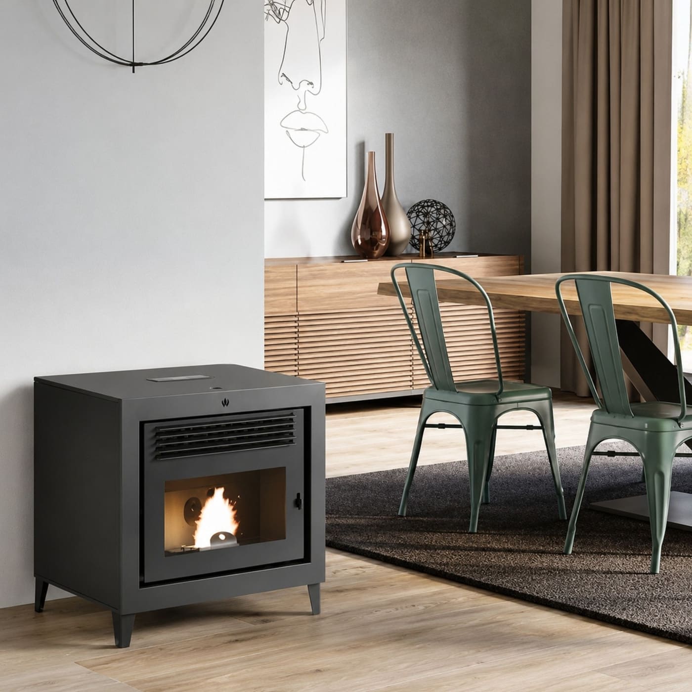 Pelletofen - ORIGINE PHEBO Q-box 7.8 kW