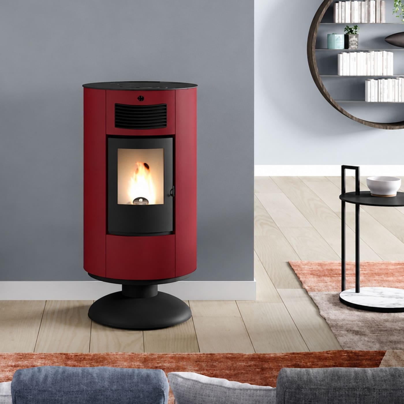 Runder Pelletofen - ORIGINE PHEBO Circe 5S-8 7.5 kW