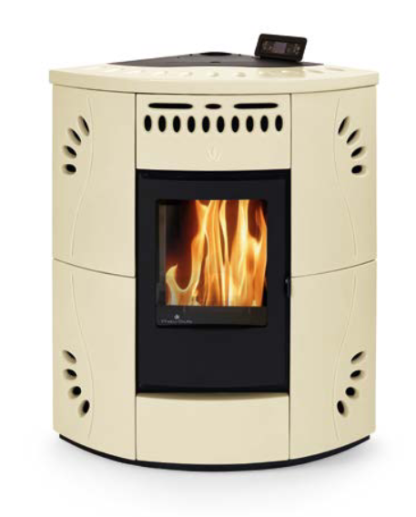 Eck-Pelletofen aus Keramik - ORIGINE PHEBO Gaia 12.2 kW