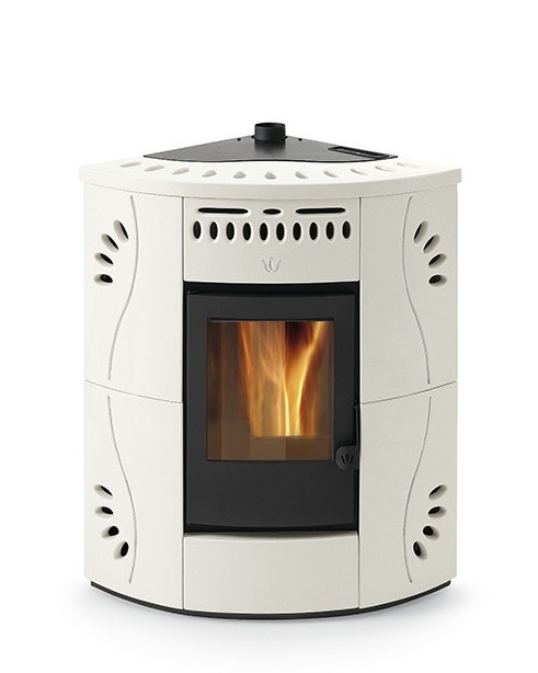 Eck-Pelletofen aus Keramik - ORIGINE PHEBO Gaia 12.2 kW
