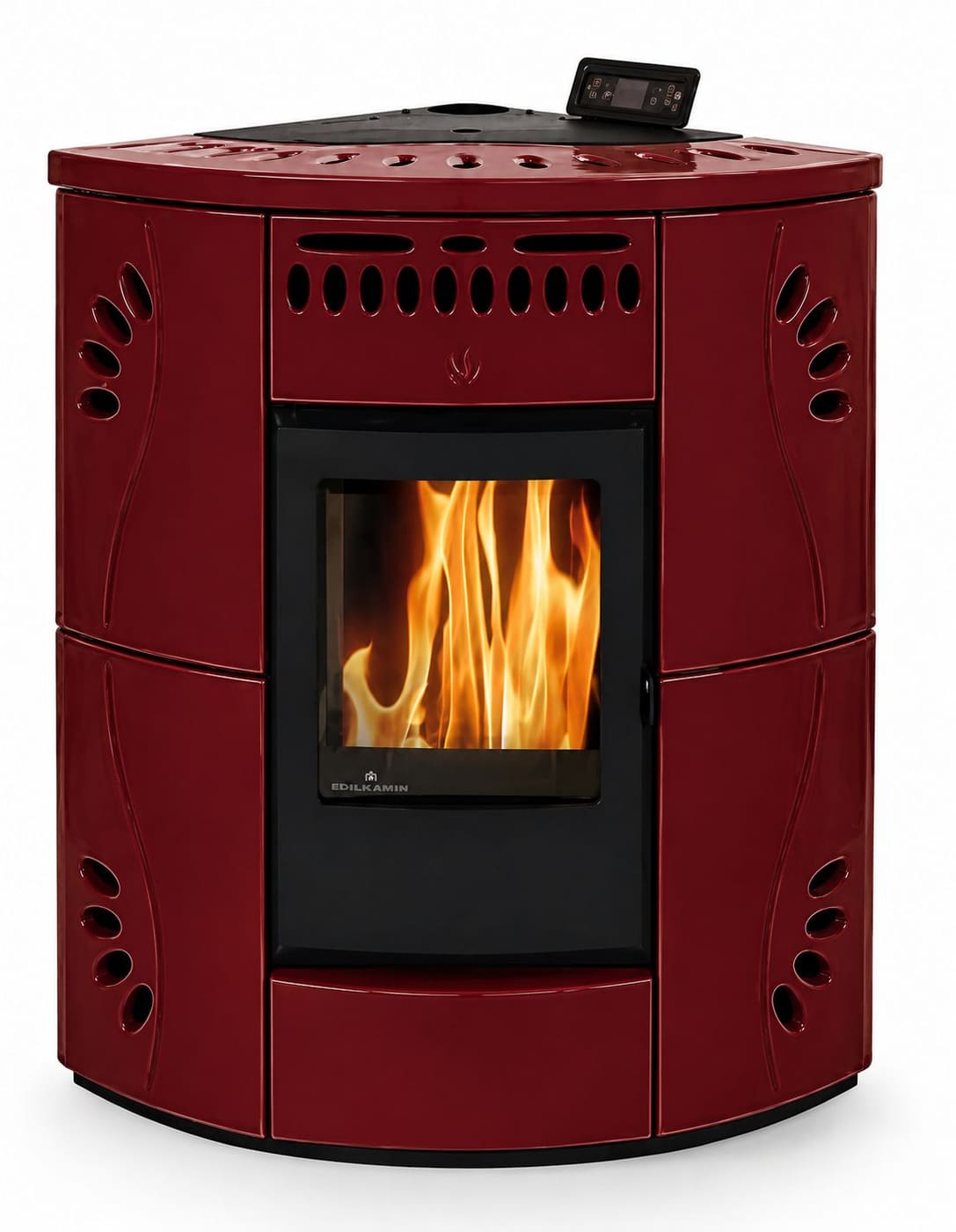 Eck-Pelletofen aus Keramik - ORIGINE PHEBO Gaia 12.2 kW