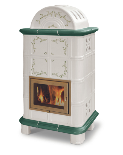 Holzofen aus Keramik - ORIGINE PHEBO Diana-Dôme Dekor 11,8 kW