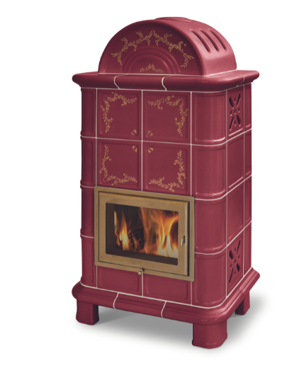 Holzofen aus Keramik - ORIGINE PHEBO Diana-Dôme Dekor 11,8 kW