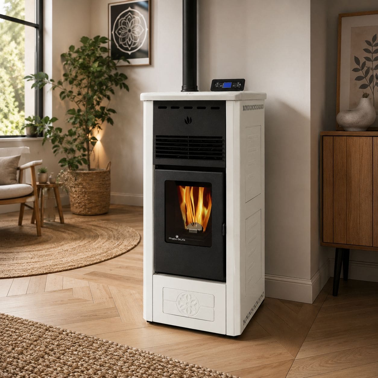 Pelletofen aus Keramik - ORIGINE PHEBO Febe 5S-XL 7.5 kW