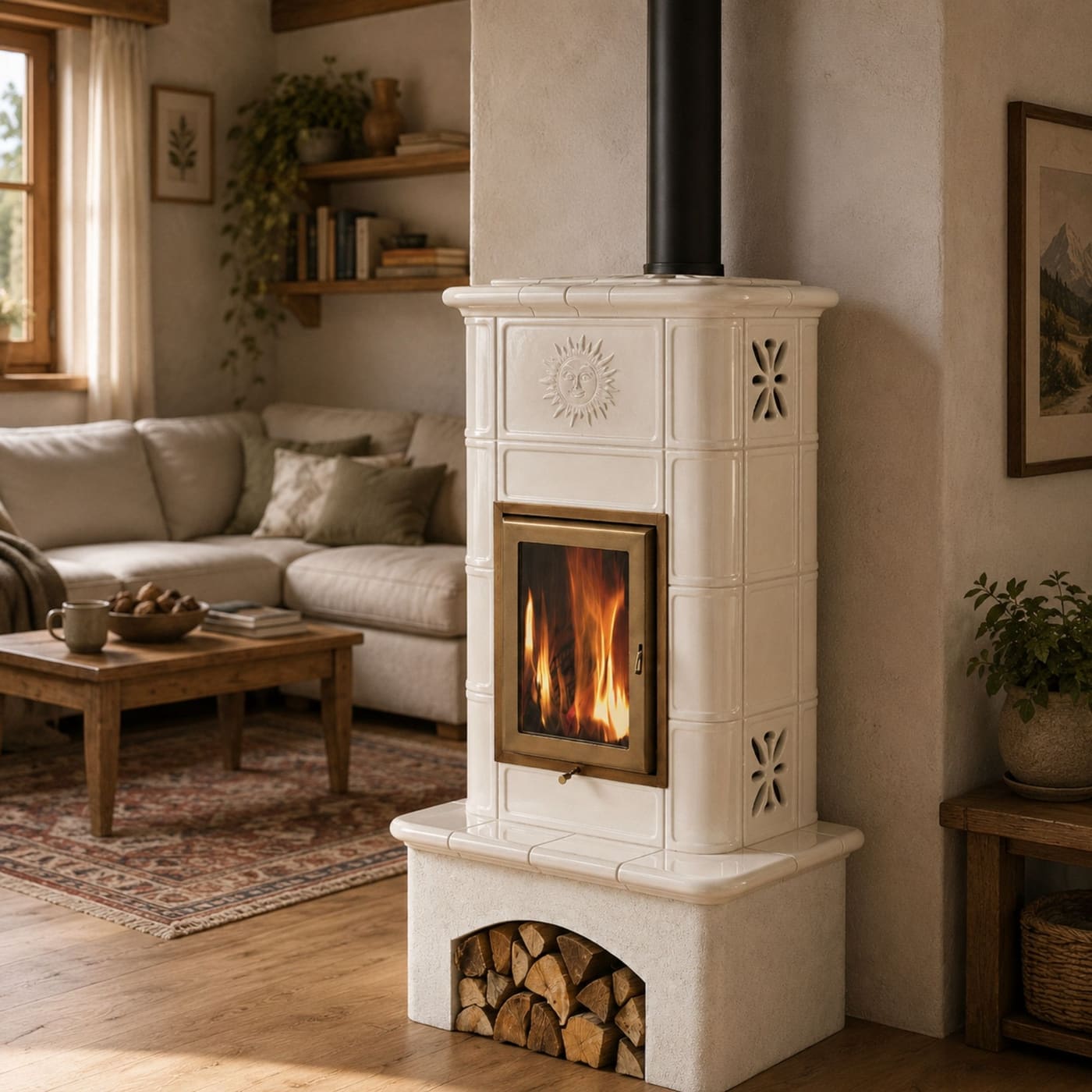 Holzofaus Keramik - ORIGINE PHEBO Selene Sole 10.7 kW