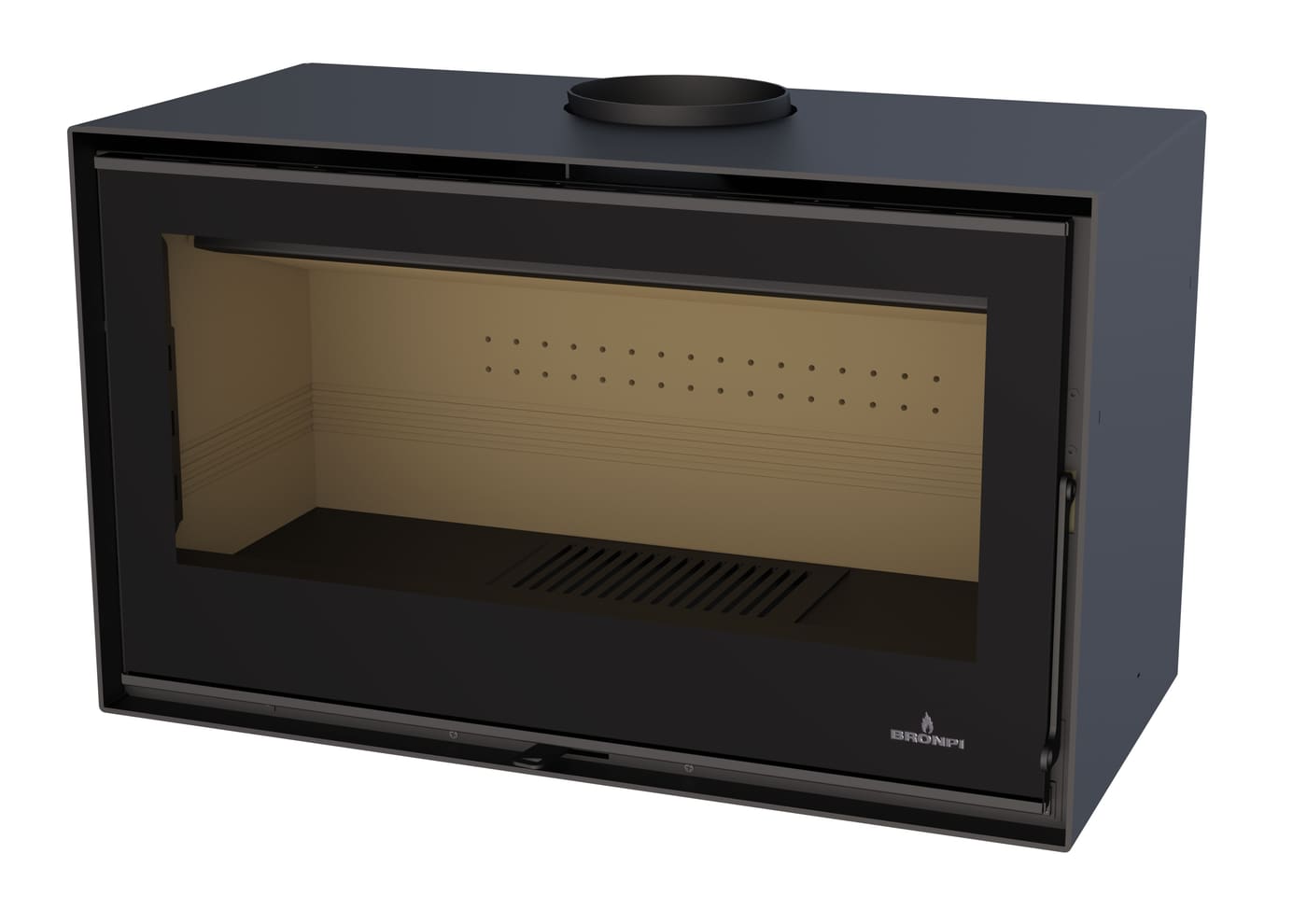 Belüfteter Holzofen mit Büchern - BRONPI Bimba 70 12 kW