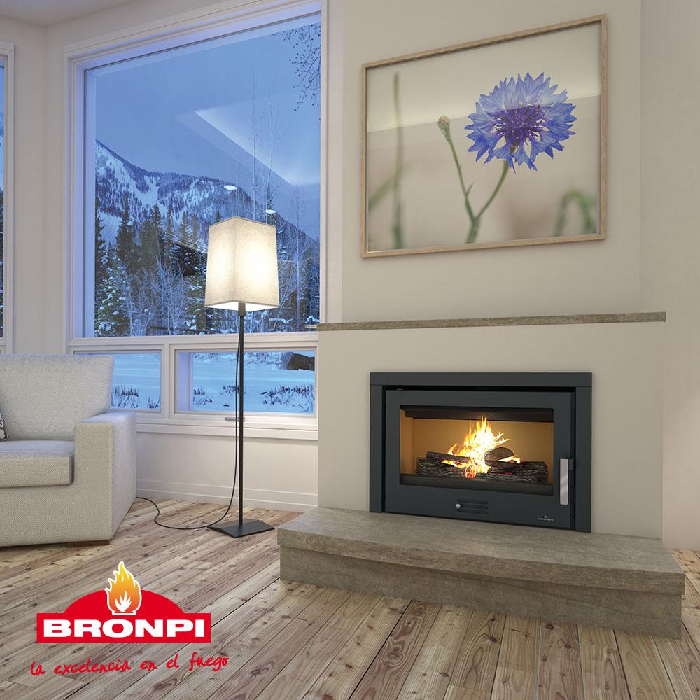 Holzeinsatz belüftet, kanalisierbar - BRONPI Rioja 12 kW