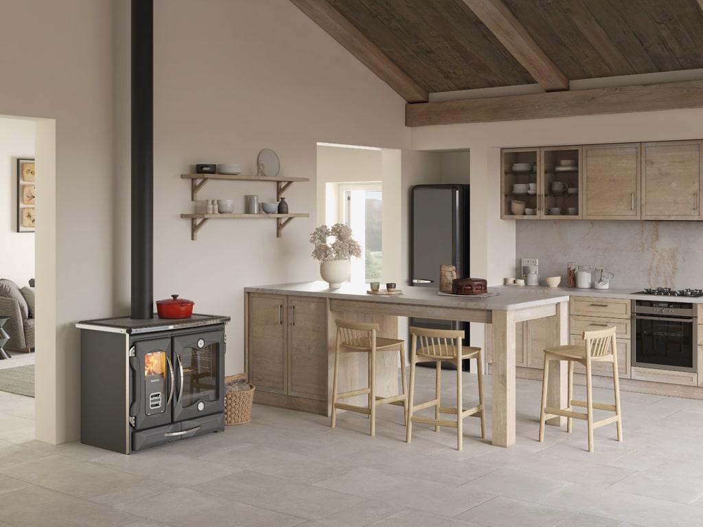 Holz-Küchenherd aus Gusseisen - LA NORDICA Suprema 4.0 9 kW