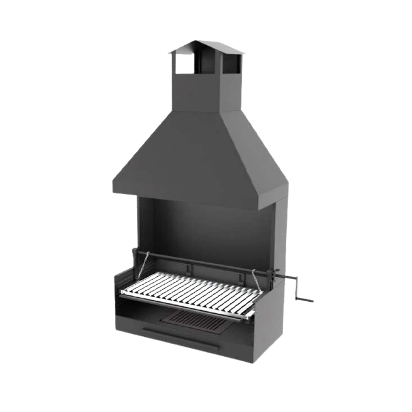 Holzkohle-/Holzgrill mit Kurbel - FM CALEFACCION - BVE-82