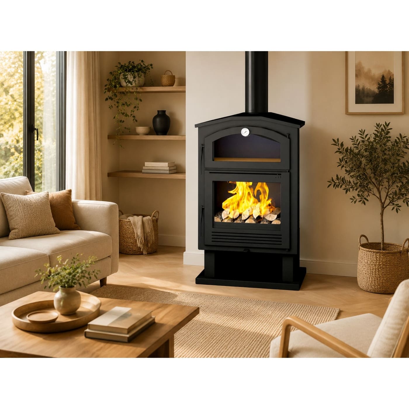 Holzofen mit Backfach - FIREMATIC Jersey 9.5 kW