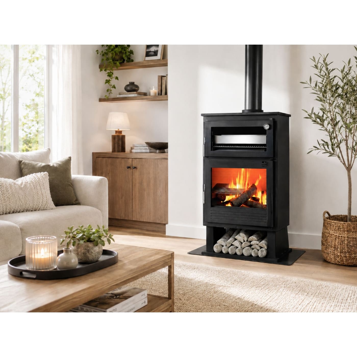 Holzofen mit Backfach - FIREMATIC Nebraska 9.5 kW