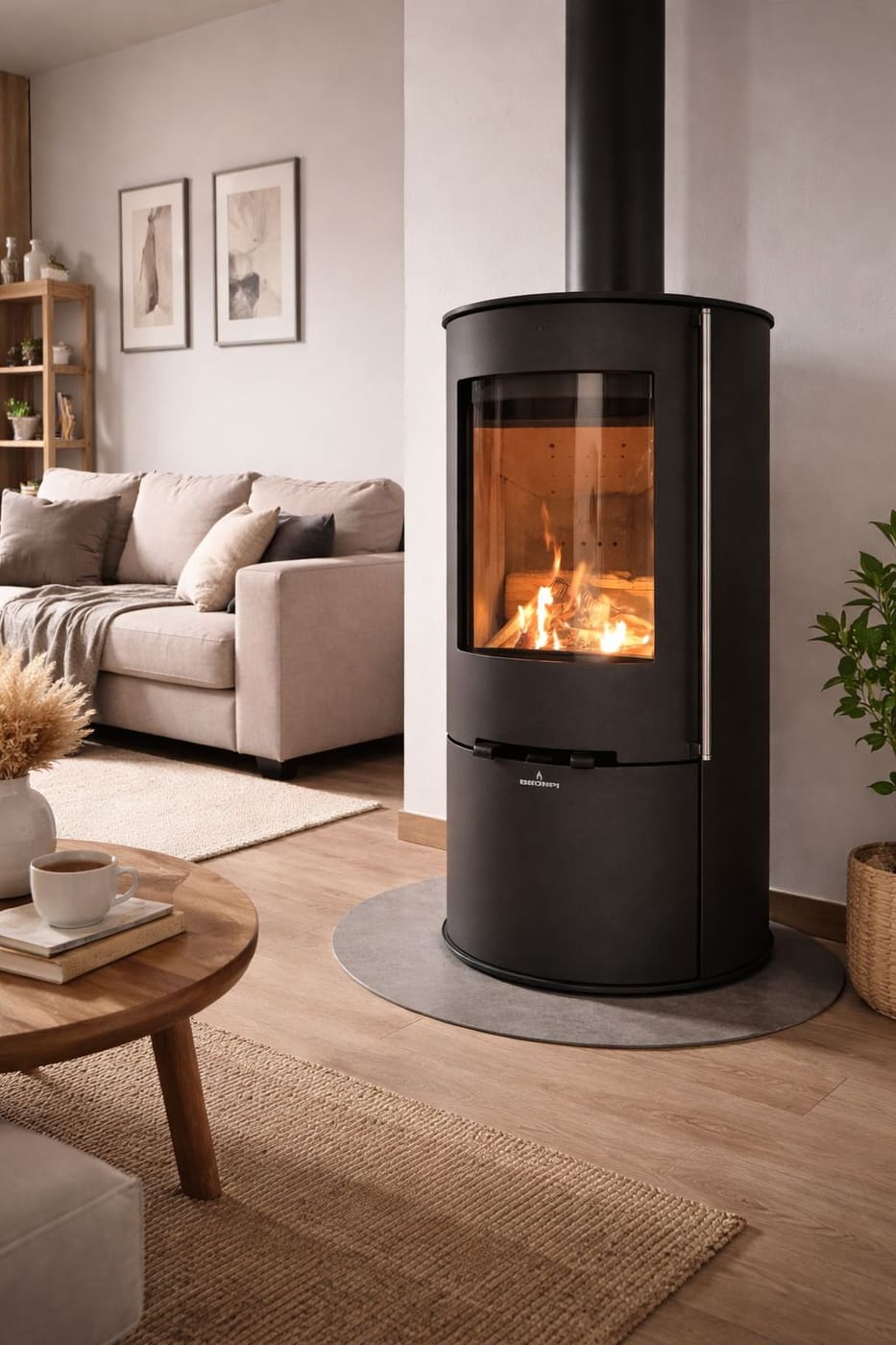 Holzofen rond anschließbar - BRONPI Dover 9.4 kW