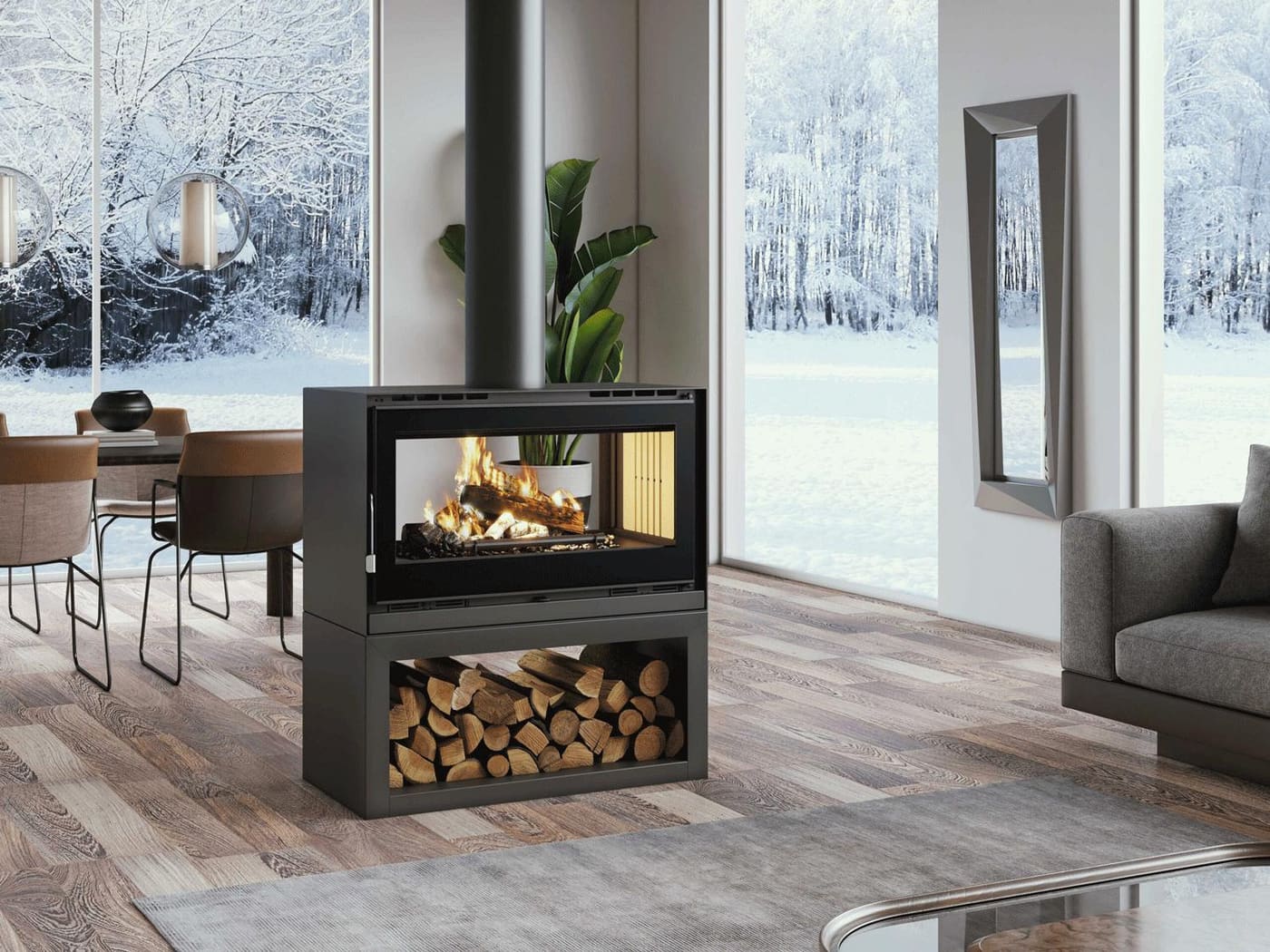 Holzofen 2 vitres - FIREMATIC Ottawa - S 12.6 kW