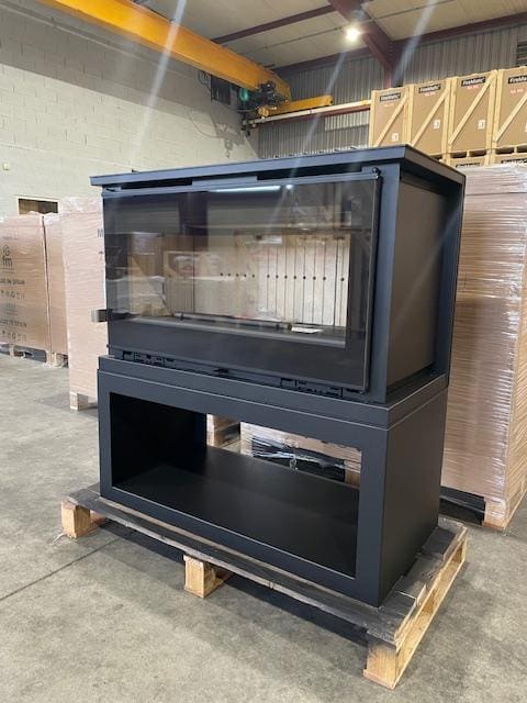 Holzofen anschließbar mit Büchern - FIREMATIC Toronto - L 13,3 kW