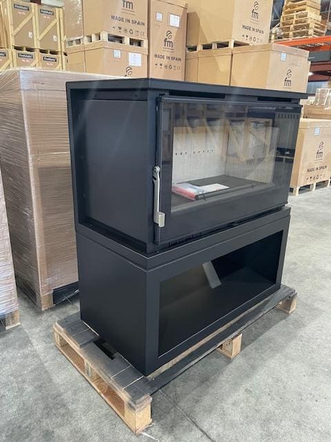 Holzofen anschließbar mit Büchern - FIREMATIC Toronto - L 13,3 kW