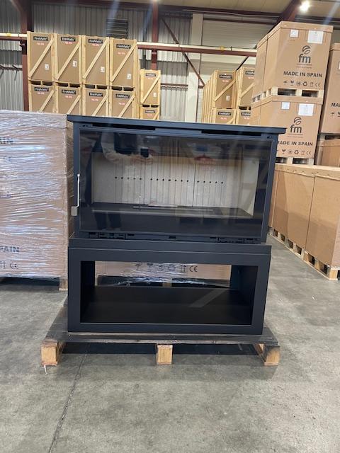 Holzofen anschließbar mit Büchern - FIREMATIC Toronto - L 13,3 kW