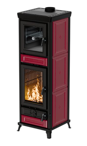 Holzofen mit Backfach - THERMOROSSI Anna Evo5 Maiolica 12.5 kW