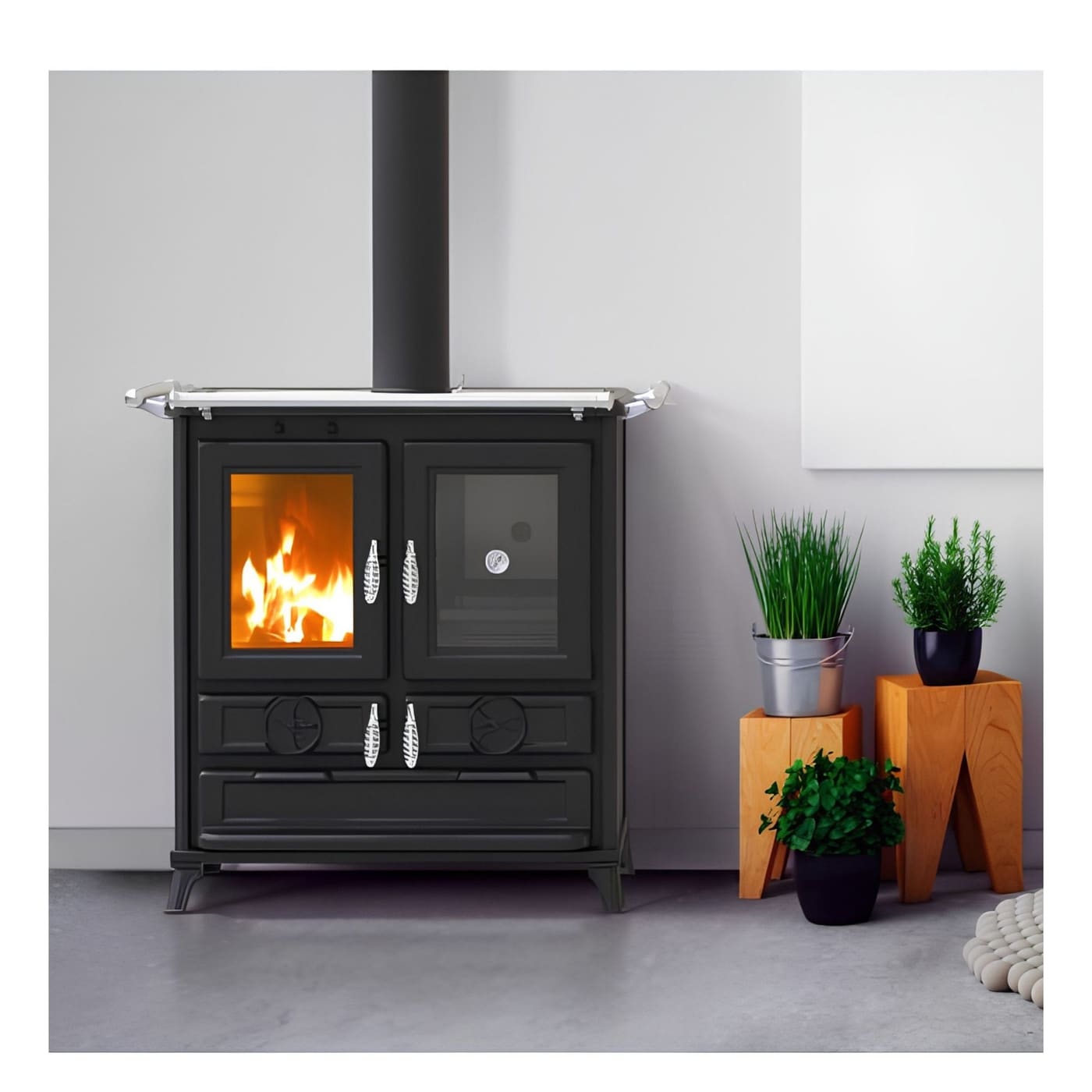 Holz-Küchenherd aus Gusseisen - THERMOROSSI Klaretta Evo 8,2 kW