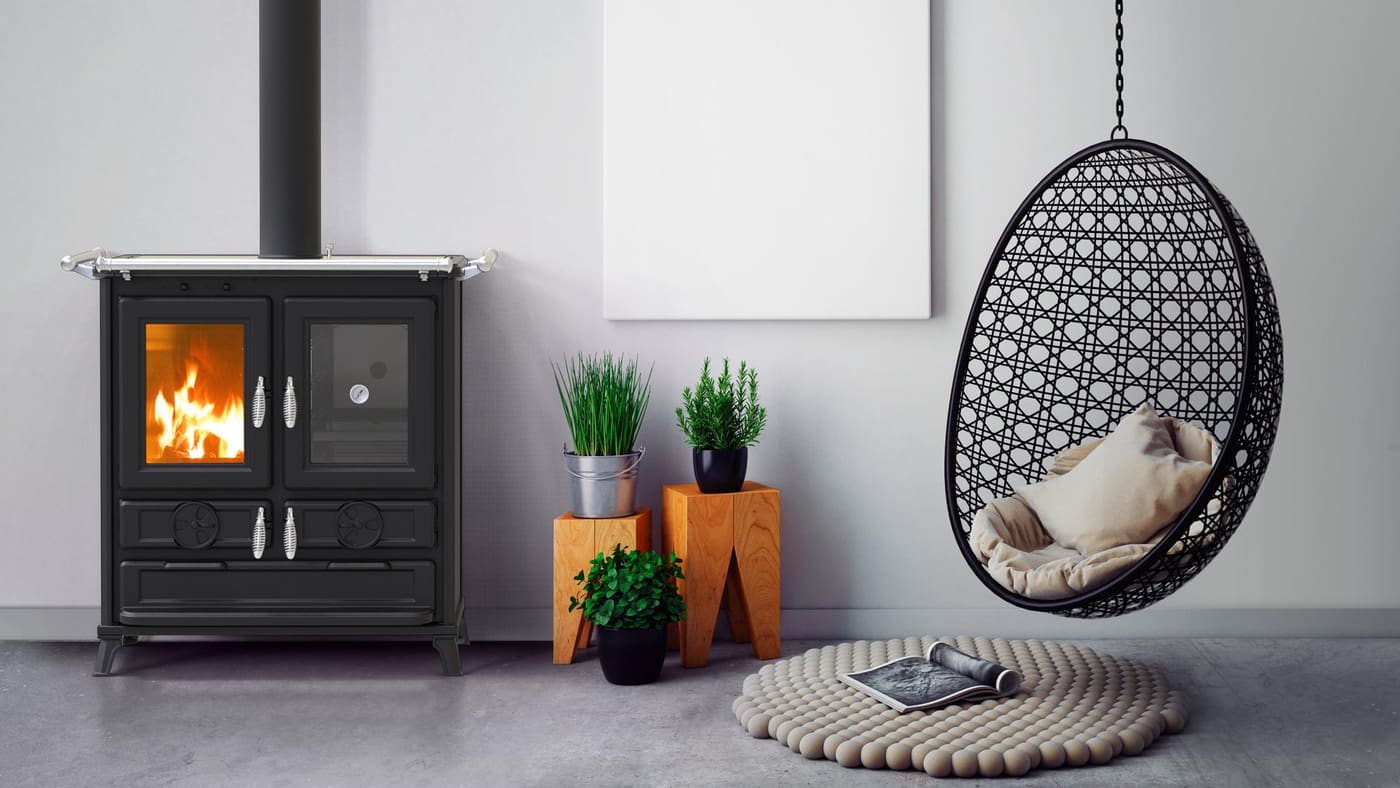 Holz-Küchenherd aus Gusseisen - THERMOROSSI Klaretta Evo 8,2 kW