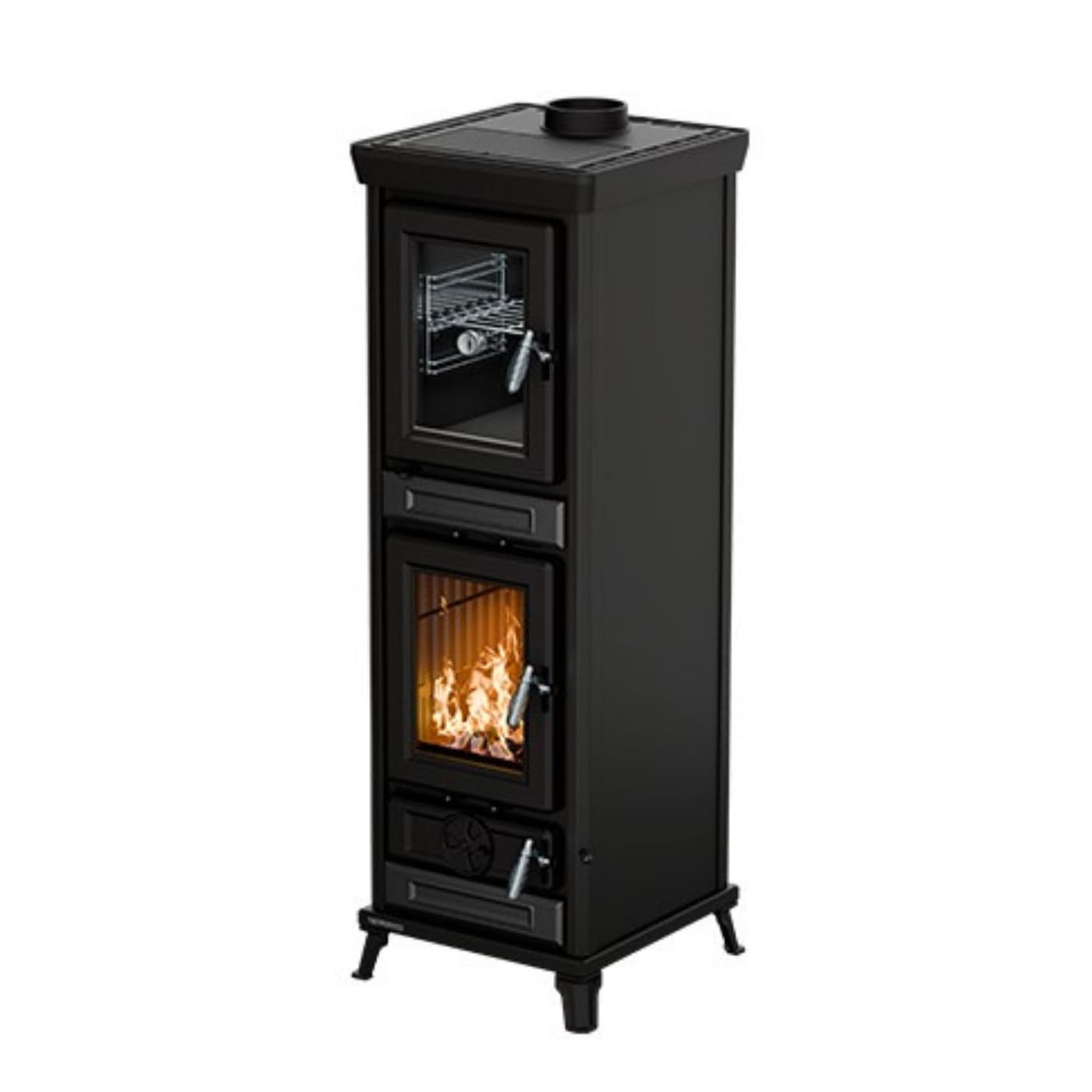 Holzofen mit Backfach aus Gusseisen - THERMOROSSI Agnese Evo6 Easy 7.5 kW