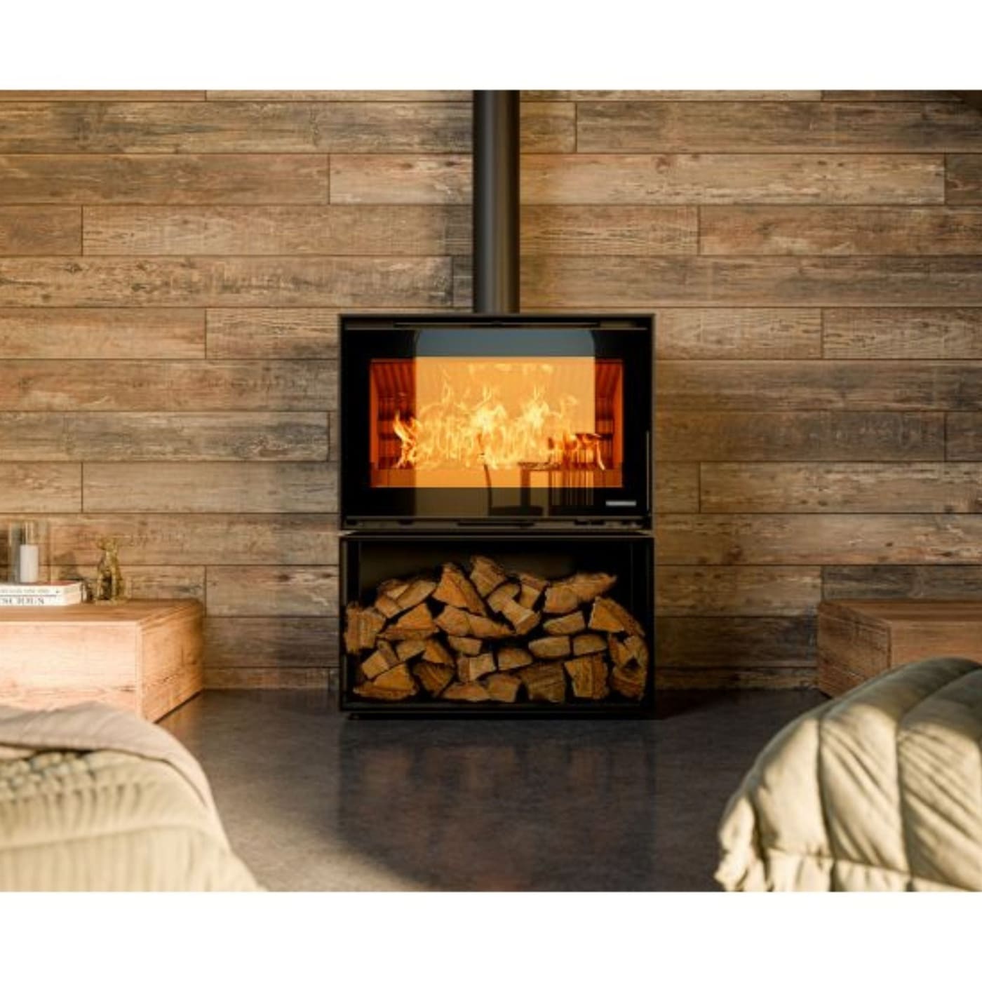 Holzofen anschließbar - THERMOROSSI Fullmoon 10.6 kW