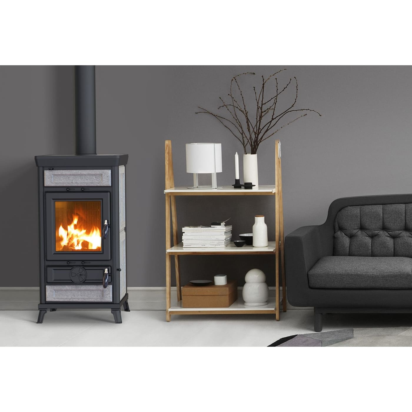 Holzofen en pierre - THERMOROSSI Ilaria Evo6 Stone 11.4 kW