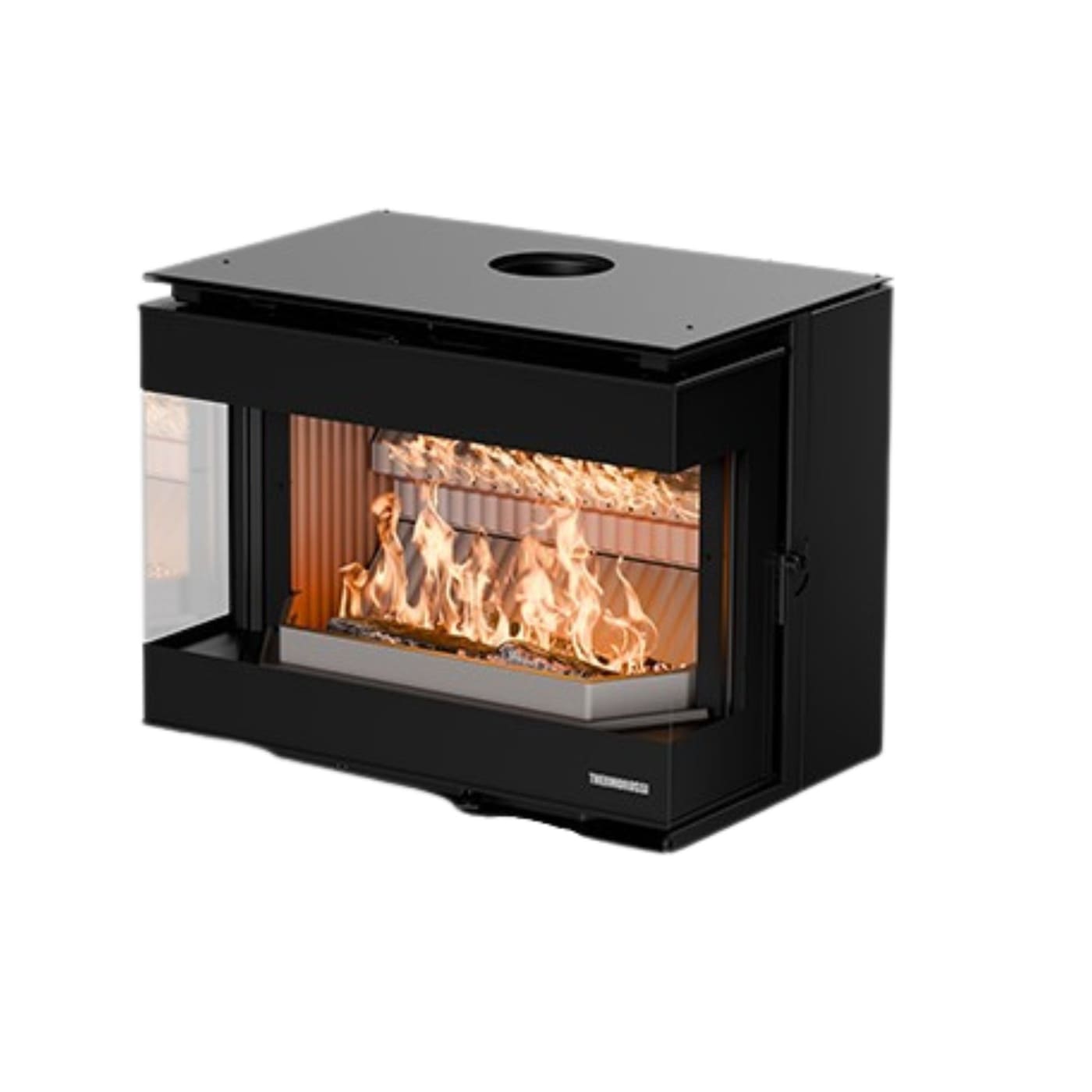 Holzeinsatz Eck - THERMOROSSI Panorama Angolare DX 10.6 kW