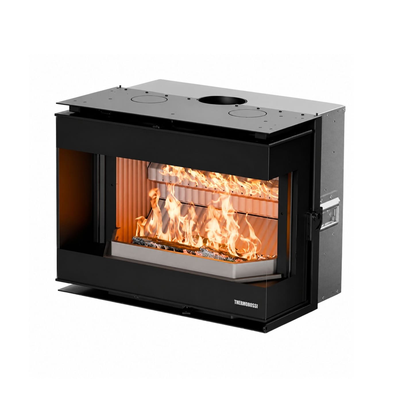 Holzeinsatz Eck - THERMOROSSI Panorama Angolare SX 5.7 kW