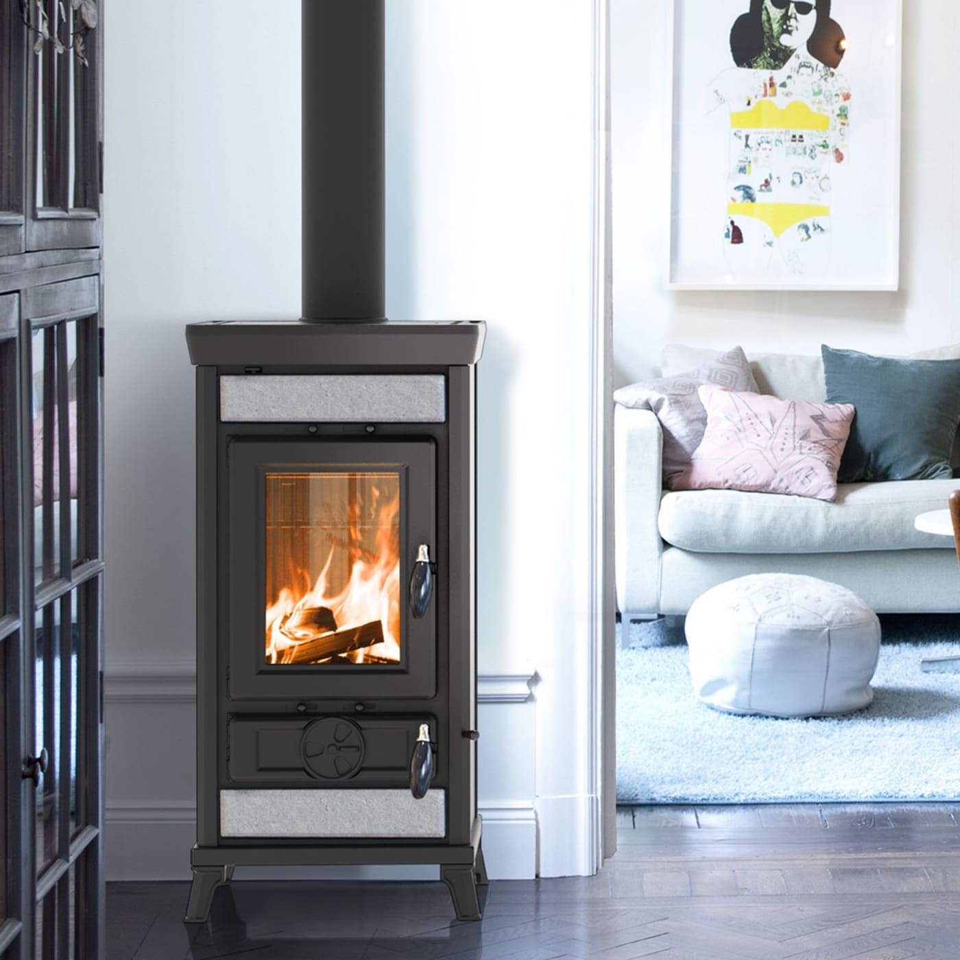 Holzofen en pierre - THERMOROSSI Sofia Evo 6 Stone 7.5 kW