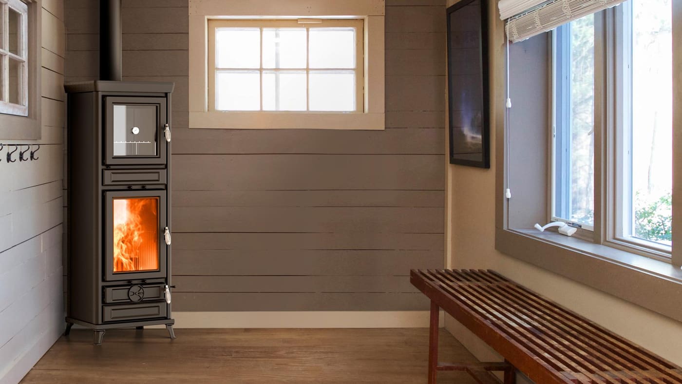Holzofen mit Backfach aus Gusseisen - THERMOROSSI Anna Evo5 Easy 12.5 kW
