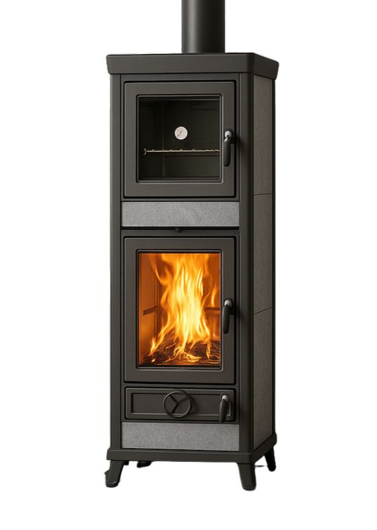 Holzofen mit Backfach en pierre - THERMOROSSI Anna Evo5 Stone 12.5 kW