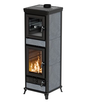 Holzofen mit Backfach en pierre - THERMOROSSI Anna Evo5 Stone 12.5 kW