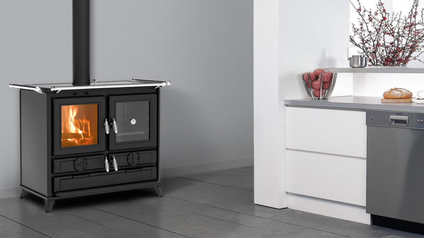 Holz-Küchenherd aus Gusseisen - THERMOROSSI Klara Evo 12,1 kW