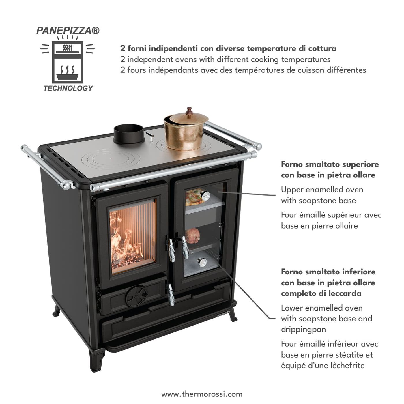 Holz-Küchenherd - THERMOROSSI Klarissa Evo 7,8 kW