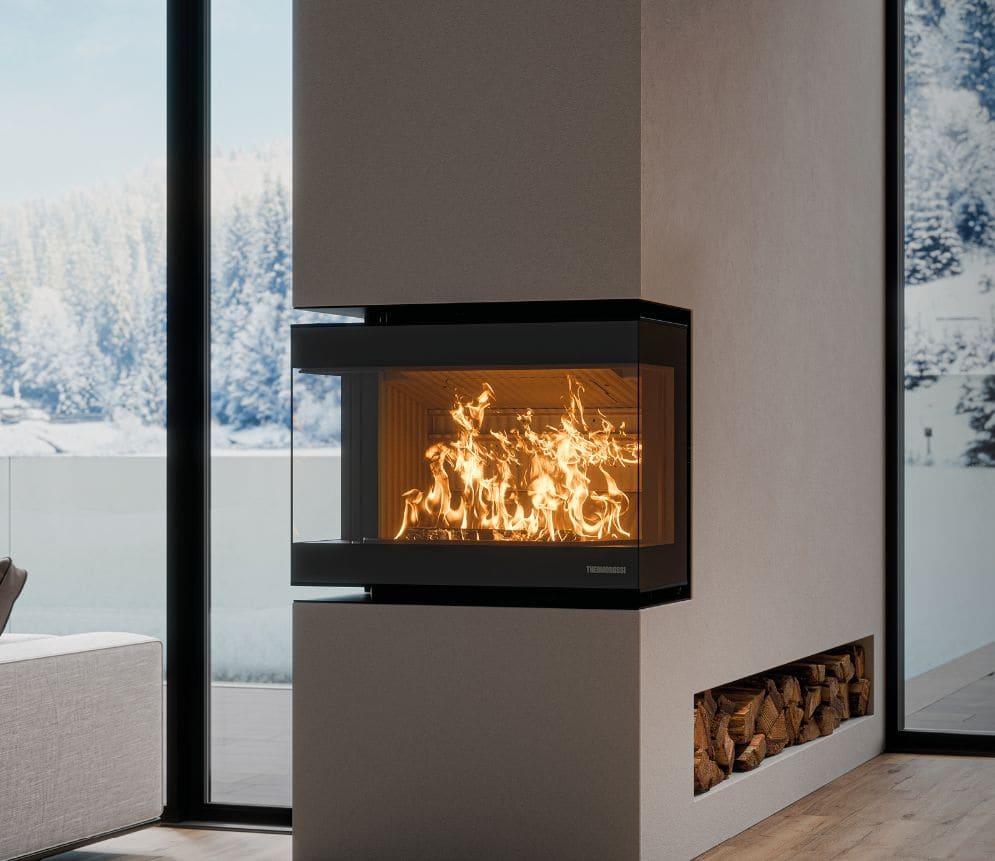 Holzeinsatz 3 vitres Premium - THERMOROSSI Panorama 5.7 kW