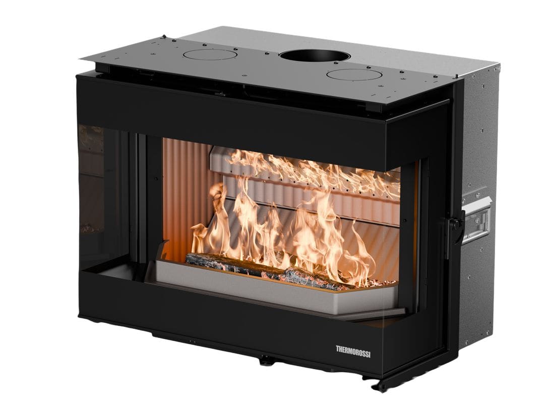 Holzeinsatz 3 vitres Premium - THERMOROSSI Panorama 5.7 kW