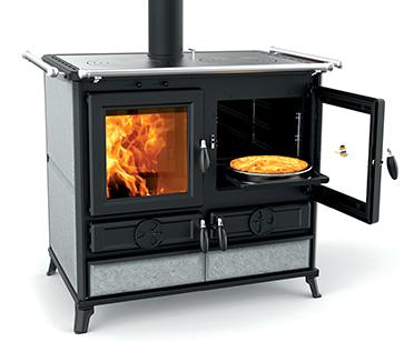 Holz-Küchenherd aus Stein - THERMOROSSI Viola Evo Stone 12,1 kW
